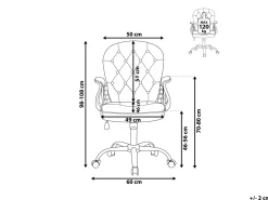 Lastenhuone<Beliani Tyotuoli Sametti Vaaleanharmaa Princess