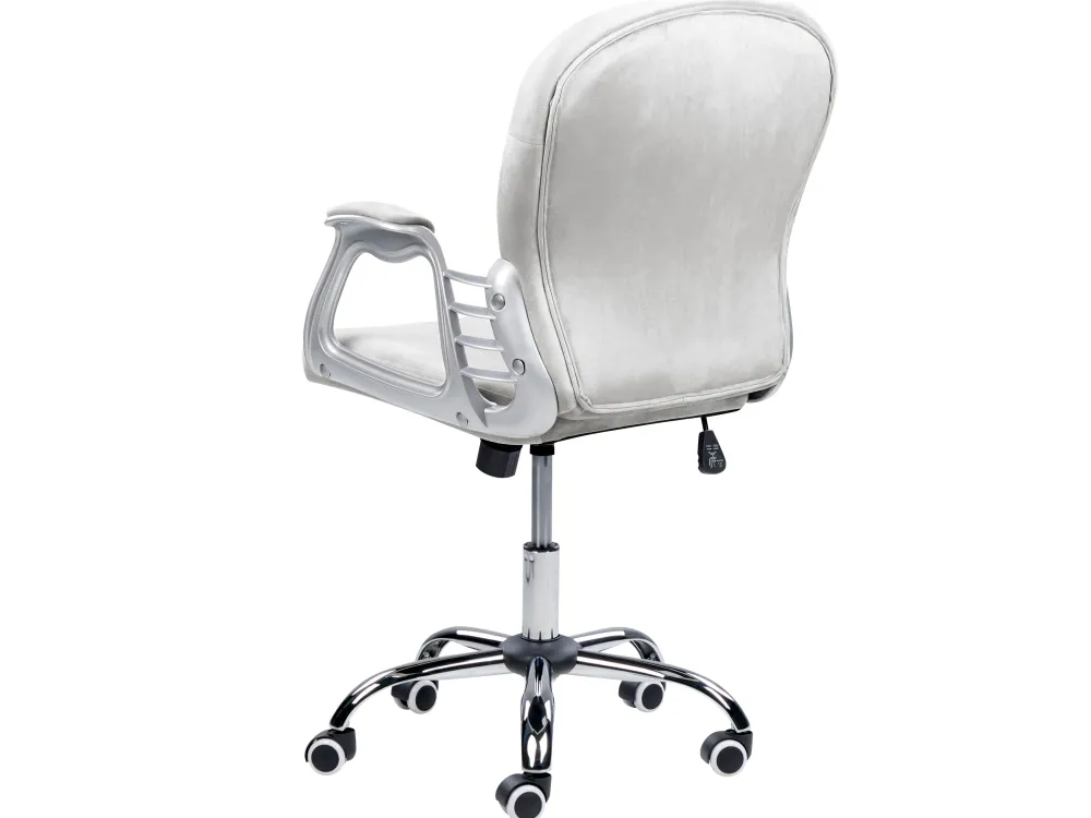 Lastenhuone<Beliani Tyotuoli Sametti Vaaleanharmaa Princess