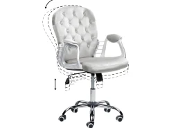 Lastenhuone<Beliani Tyotuoli Sametti Vaaleanharmaa Princess