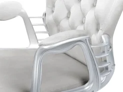 Lastenhuone<Beliani Tyotuoli Sametti Vaaleanharmaa Princess