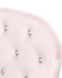 Lastenhuone<Beliani Tyotuoli Sametti Vaaleanpunainen/Hopea Princess