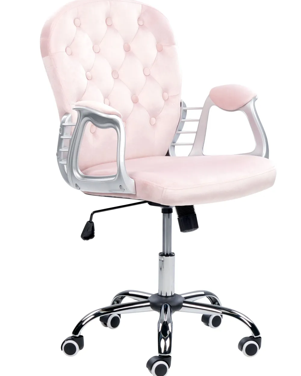 Lastenhuone<Beliani Tyotuoli Sametti Vaaleanpunainen Princess