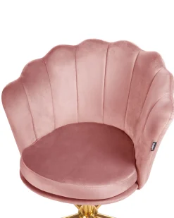 Best Sale Beliani Tyotuoli Sametti Vaaleanpunainen Monticello Ii