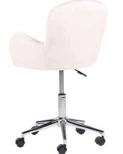 Tuolit<Beliani Tyotuoli Sametti Vaaleanpunainen Priddy