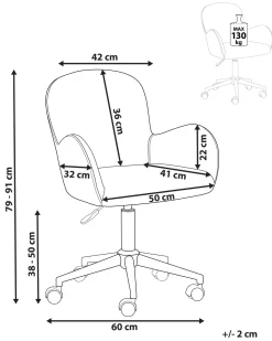 Tuolit<Beliani Tyotuoli Sametti Vaaleanpunainen Priddy
