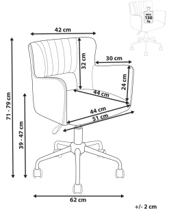 New Beliani Tyotuoli Sametti Vaaleansininen Sanilac