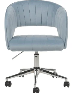 Best Sale Beliani Tyotuoli Sametti Vaaleansininen Katonah