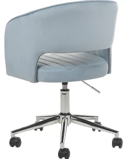 Best Sale Beliani Tyotuoli Sametti Vaaleansininen Katonah