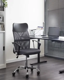 Outlet Beliani Tyotuoli Verkkokangas Harmaa Design