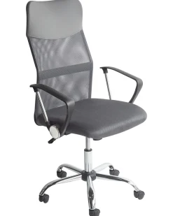 Outlet Beliani Tyotuoli Verkkokangas Harmaa Design