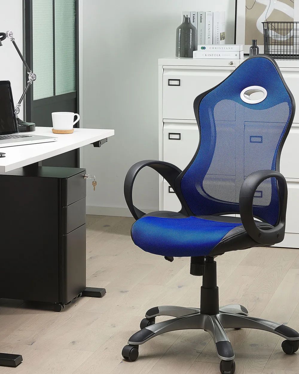 Lastenhuone<Beliani Tyotuoli Verkkokangas Laivastonsininen Ichair