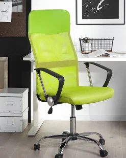 Lastenhuone<Beliani Tyotuoli Verkkokangas Limenvihrea Design