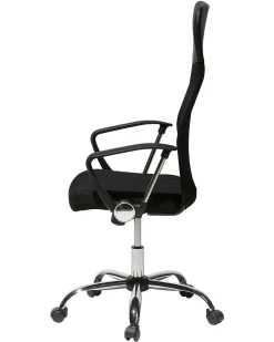 Tuolit<Beliani Tyotuoli Verkkokangas Musta Design