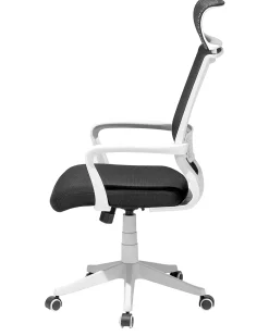 Store Beliani Tyotuoli Verkkokangas Musta Leader