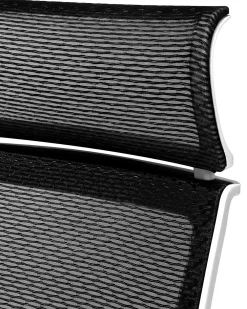 Store Beliani Tyotuoli Verkkokangas Musta Leader