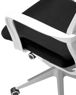 Store Beliani Tyotuoli Verkkokangas Musta Leader