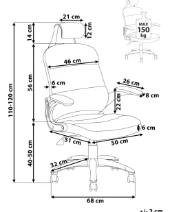 Lastenhuone<Beliani Tyotuoli Verkkokangas Musta Premier