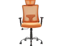 Discount Beliani Tyotuoli Verkkokangas Oranssi Noble