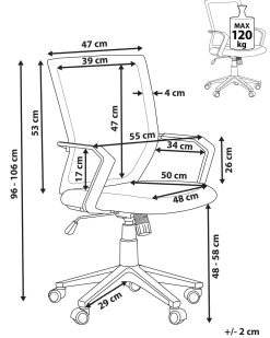 Lastenhuone<Beliani Tyotuoli Verkkokangas Punainen Relief