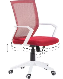 Lastenhuone<Beliani Tyotuoli Verkkokangas Punainen Relief