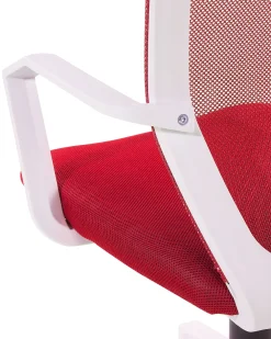 Lastenhuone<Beliani Tyotuoli Verkkokangas Punainen Relief
