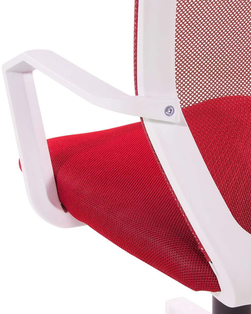 Lastenhuone<Beliani Tyotuoli Verkkokangas Punainen Relief