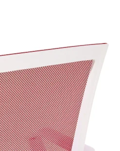 Lastenhuone<Beliani Tyotuoli Verkkokangas Punainen Relief