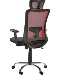 Store Beliani Tyotuoli Verkkokangas Punainen/Musta Noble