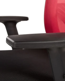 Store Beliani Tyotuoli Verkkokangas Punainen/Musta Noble