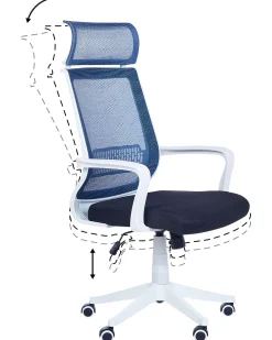 Lastenhuone<Beliani Tyotuoli Verkkokangas Sininen Leader