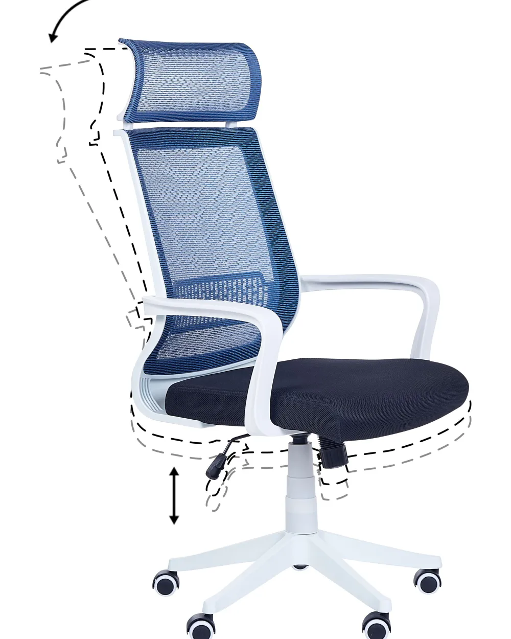 Lastenhuone<Beliani Tyotuoli Verkkokangas Sininen Leader