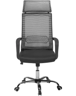 Fashion Beliani Tyotuoli Verkkokangas Tummanharmaa Leader