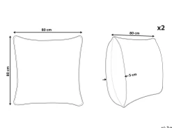 Tekstiilit<Beliani Tyyny Polyesteritayte Matala 80 X 80 Cm 2 Kpl Mana