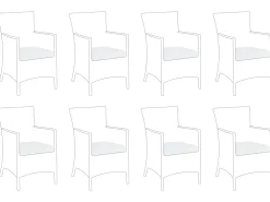 Hot Beliani Tyynynpaalliset 8 Kpl Luonnonvalkoinen Italy