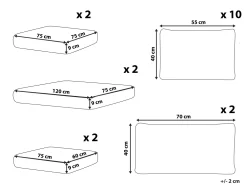 Tekstiilit<Beliani Tyynynpaalliset Maestro Ii-Kalusteisiin Harmaa