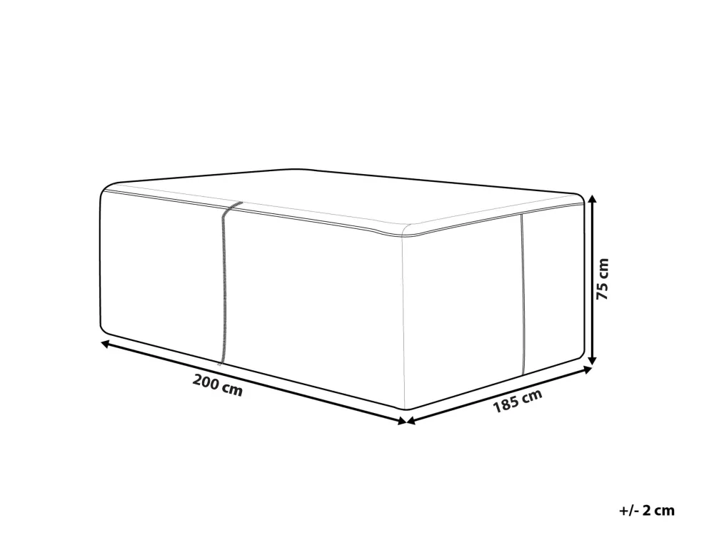 Discount Beliani Ulkokalusteiden Suojapeite 200 X 185 X 75 Cm Chuva