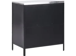 Store Beliani Ulkokeittiokaappi Teras 2 Ovea Musta Vilama