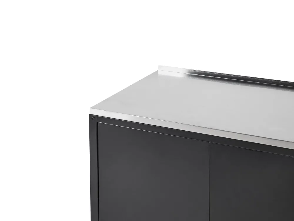 Store Beliani Ulkokeittiokaappi Teras 2 Ovea Musta Vilama