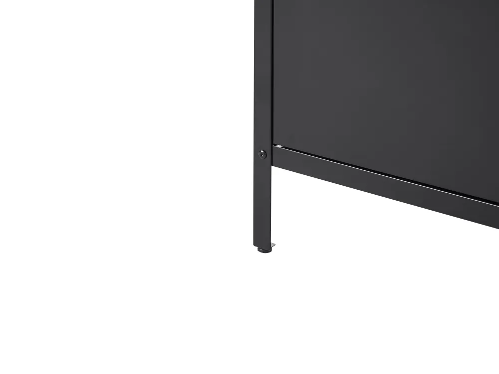 Store Beliani Ulkokeittiokaappi Teras 2 Ovea Musta Vilama