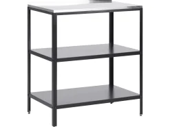 Ulkokalusteet<Beliani Ulkokeittion Saareke Teras 2 Hyllya Musta 80 X 50 Cm Vilama