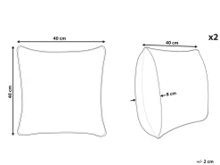 Best Sale Beliani Ulkokoristetyyny Hiekanruskea 40 X 40 Cm 2 Kpl Palairos