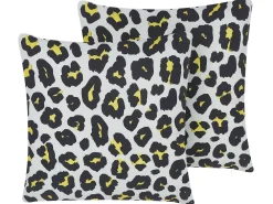 Tekstiilit<Beliani Ulkokoristetyyny Musta/Valkoinen 45 X 45 Cm 2 Kpl Karditsa