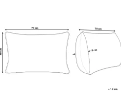 Tekstiilit<Beliani Ulkokoristetyyny Sininen/Valkoinen 40 X 70 Cm Trifos