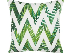 Tekstiilit<Beliani Ulkokoristetyyny Valkoinen/Vihrea 45 X 45 Cm 2 Kpl Brento