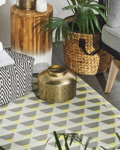 Matot<Beliani Ulkomatto Harmaa/Keltainen 120 X 180 Cm Hisar