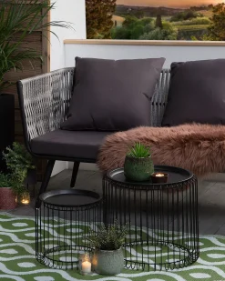 Store Beliani Ulkomatto Kaksipuolinen Tummanvihrea 120 X 180 Cm Pune