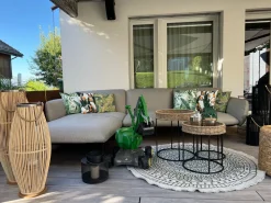 Best Sale Beliani Ulkomatto Kaksipuolinen Vihrea/Valkoinen 140 Cm Yalak