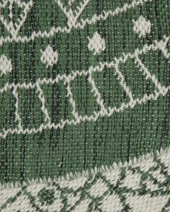 Best Sale Beliani Ulkomatto Kaksipuolinen Vihrea/Valkoinen 140 Cm Yalak