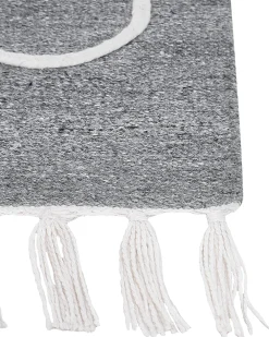 Best Sale Beliani Ulkomatto Kangas Harmaa 140 X 200 Cm Yavu