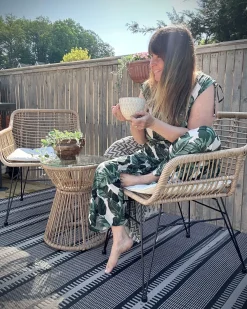 Fashion Beliani Ulkomatto Musta/Beige 160 X 230 Cm Mansa